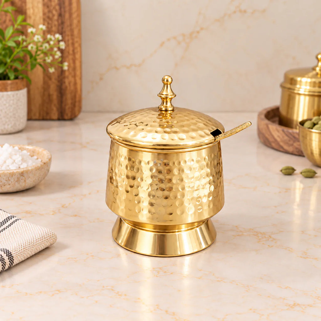 Brass Mughlai Ghee Pot (5 Inch) Vedansh Craft