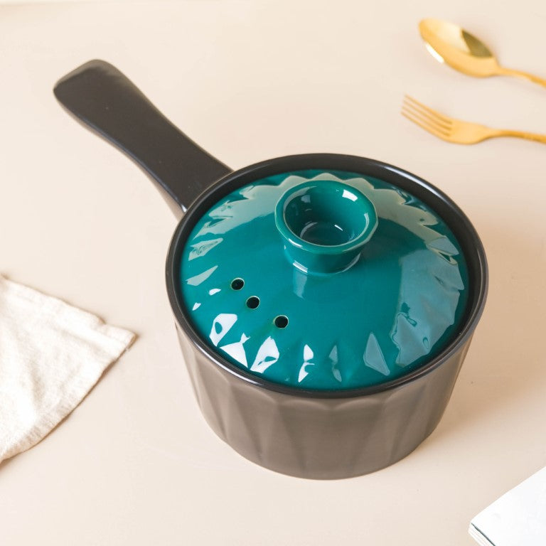 Cook and Serve Ceramic Cookware with Lid and Handle Nestasia