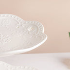 White Crochet Ceramic 3-tier Cupcake Stand Nestasia