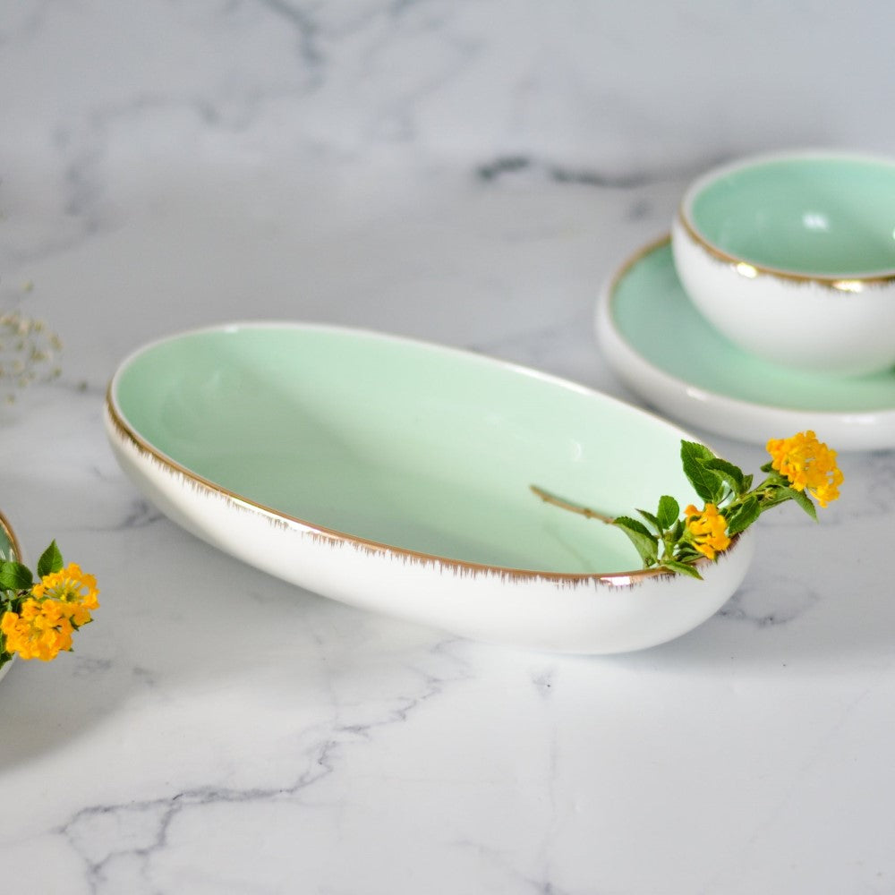 Oval Bowl Mint 600 ml Nestasia