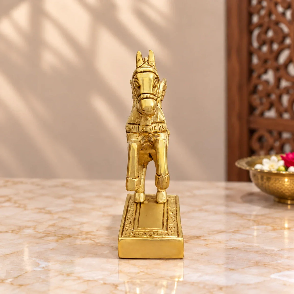 Brass Flying Horse Statue (4.3 Inch) Vedansh Craft
