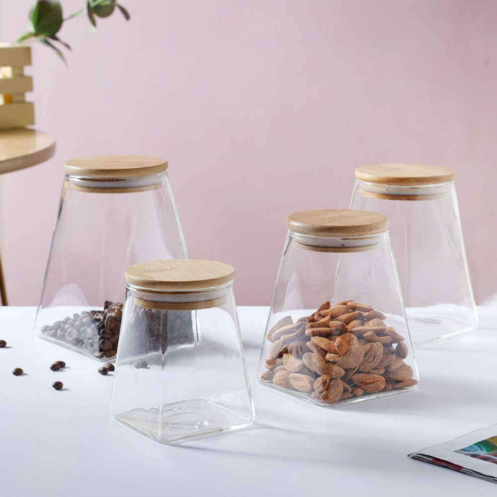 Glass Jar With Wooden Lid - Extra Large Nestasia