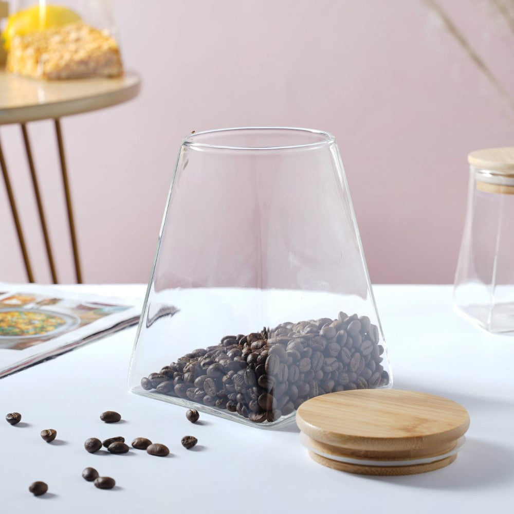 Glass Jar With Wooden Lid - Extra Large Nestasia