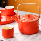 Luxury Tea Set Orange Nestasia