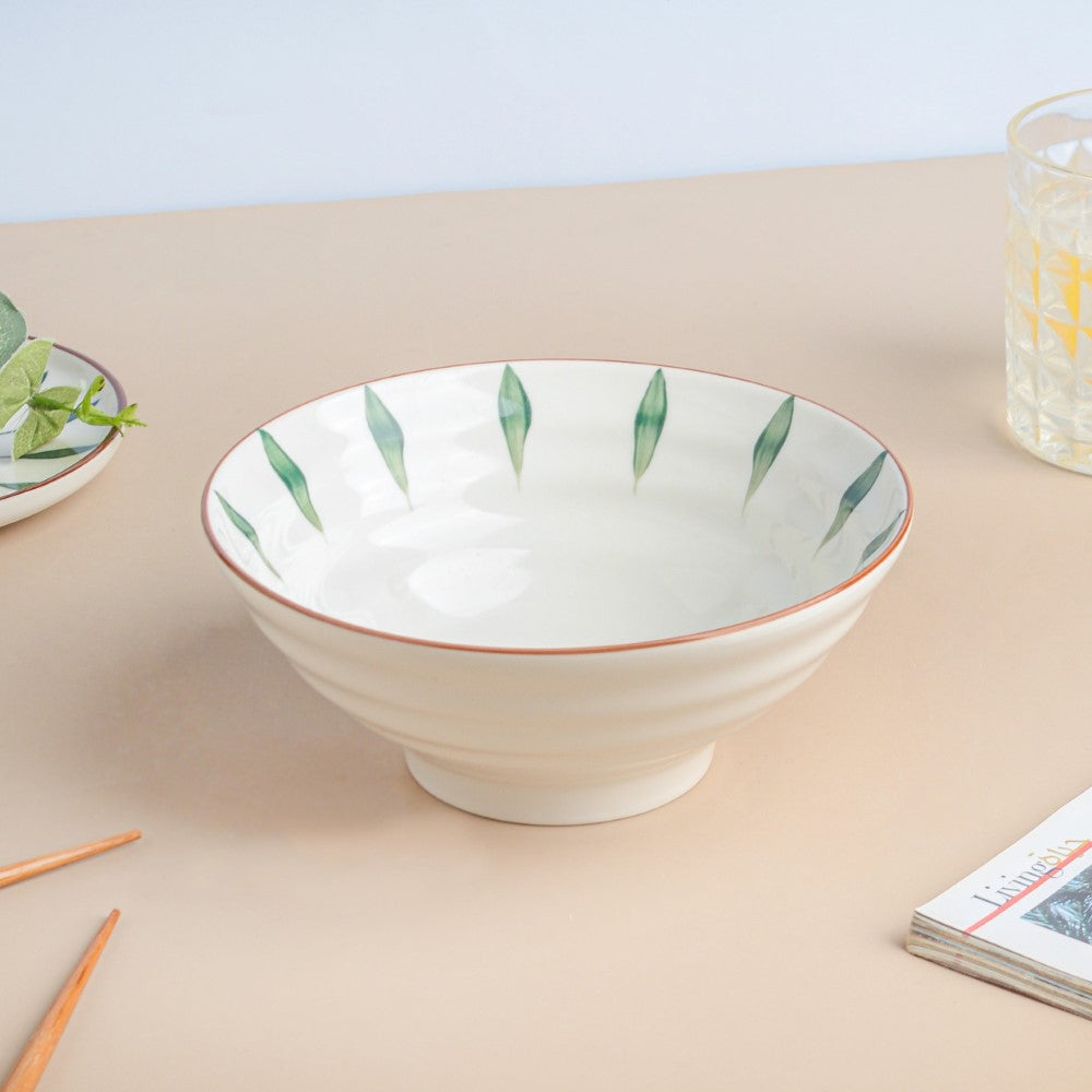 Teardrop Textured Ramen Bowl Green 550 ml Nestasia