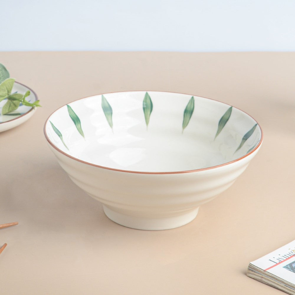 Teardrop Textured Ramen Bowl Green 550 ml Nestasia