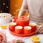 Luxury Tea Set Orange Nestasia