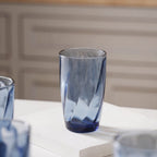 Blue Swirl Drinking Glass Set of 6 Nestasia