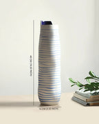 Ceramic Vase with Organic Shape for Shelf Decor