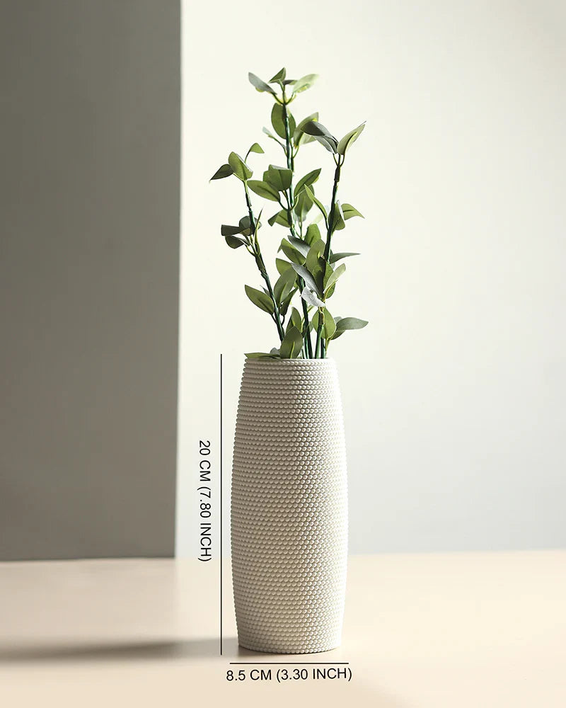 Matte White Ceramic Vase for Luxurious Decor