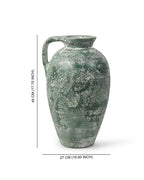 Wide-Mouth Terracotta Vase for Floral Arrangements