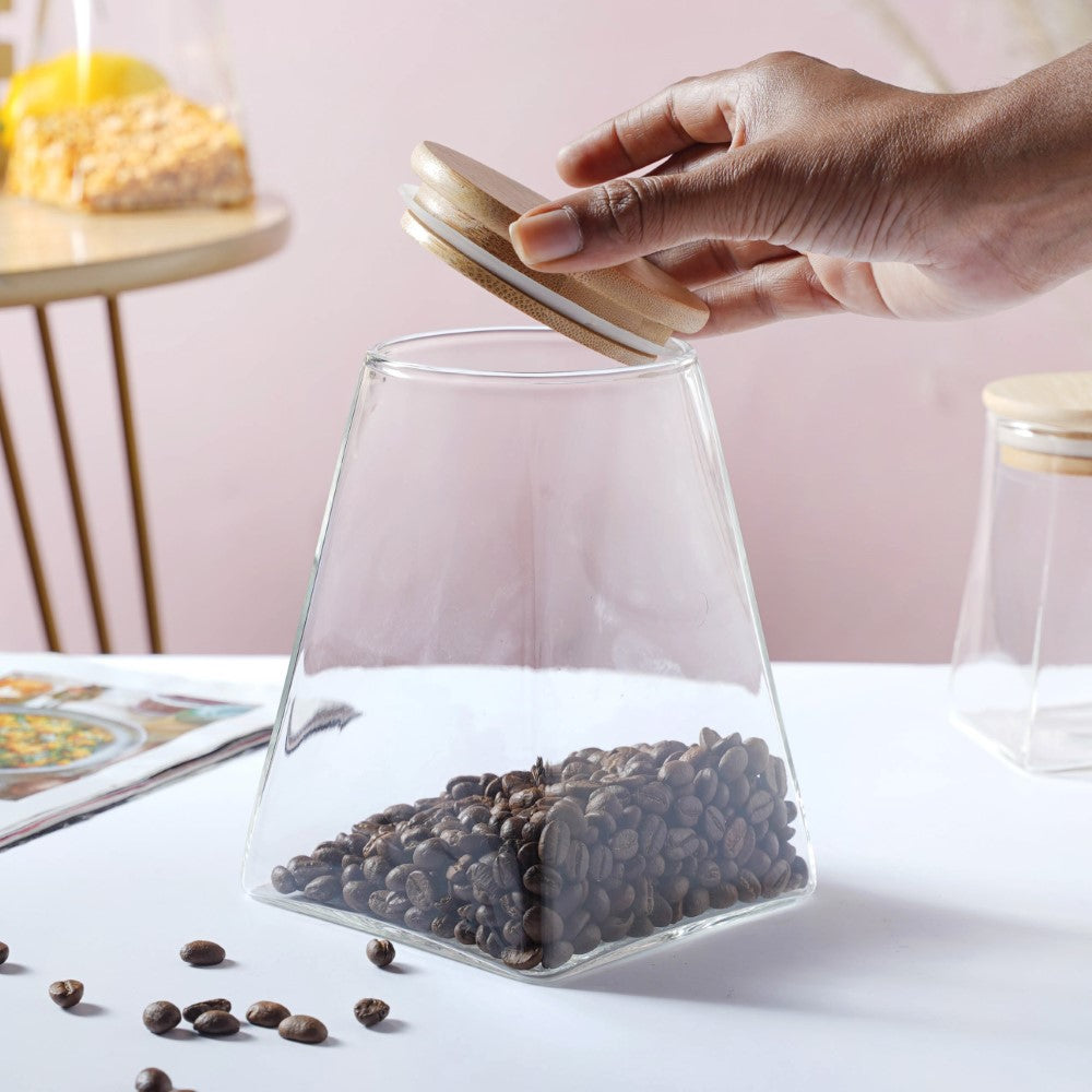 Glass Jar With Wooden Lid - Extra Large Nestasia