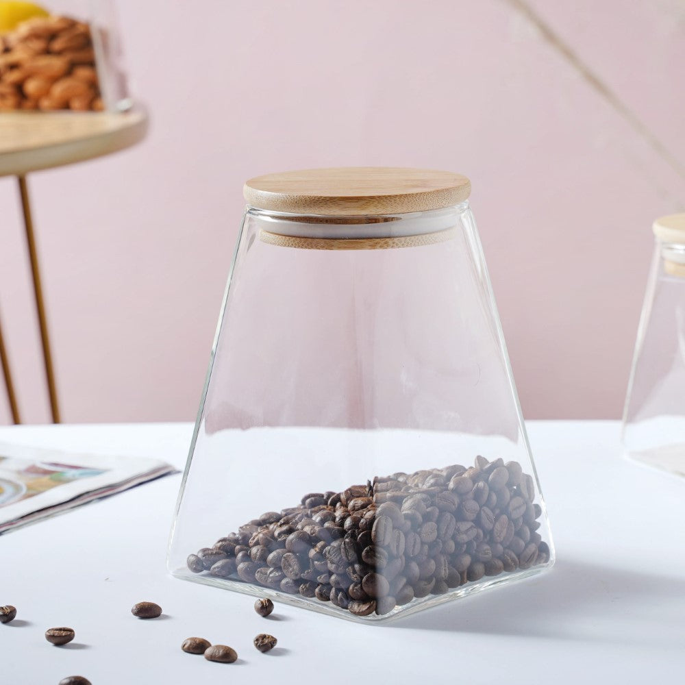 Glass Jar With Wooden Lid - Extra Large Nestasia
