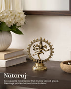 Brass Nataraja Statue of Lord Shiva for Mandir and Elegant Home Decor