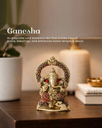 Pure Brass Lord Ganesha Idol for Pooja, Mandir and Home Decoration