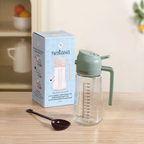 Spray And Pour Oil Dispenser Bottle Green 470ml With Spoon Nestasia
