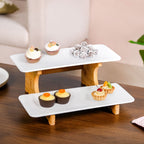 2 Tier Ceramic Dessert Platter Nestasia