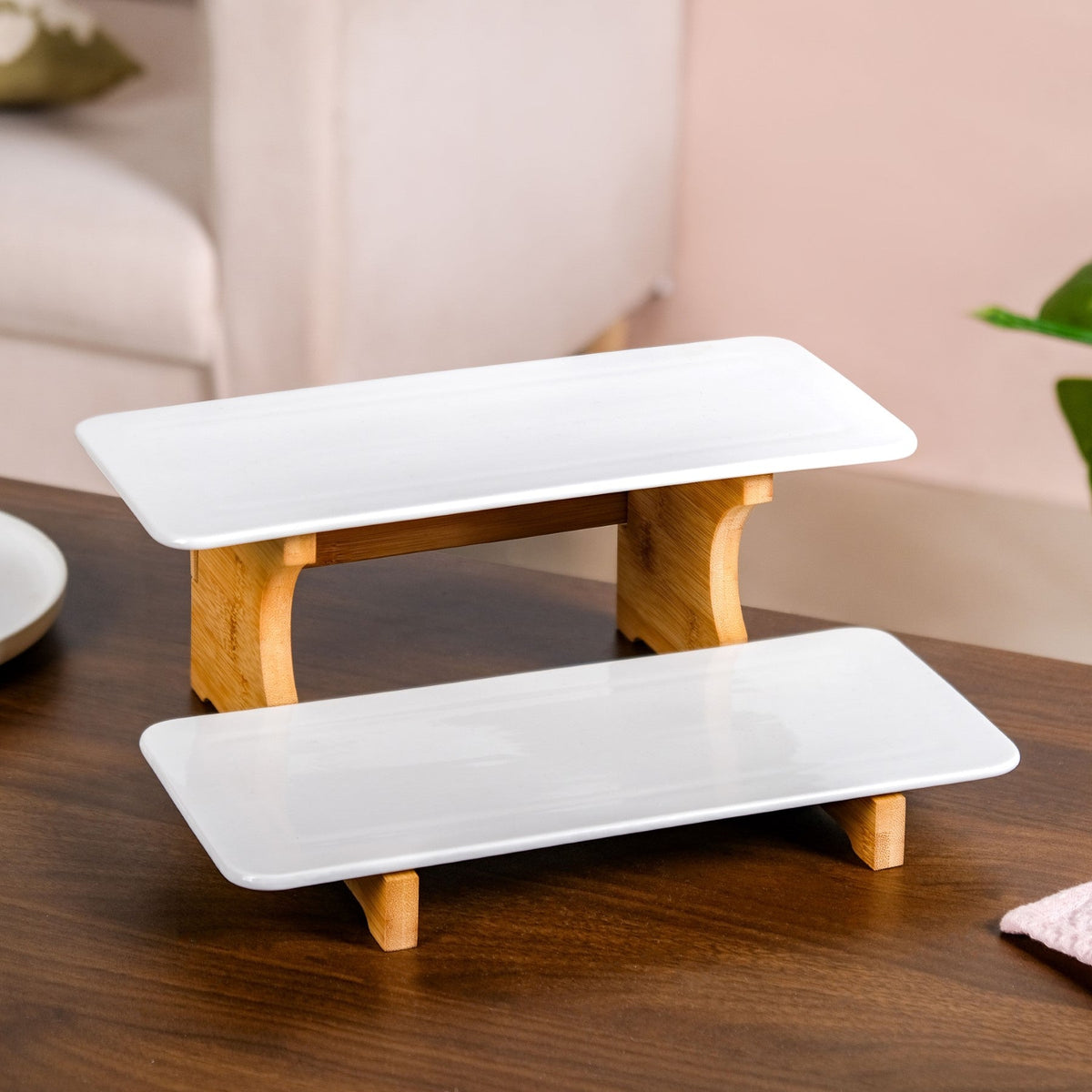 2 Tier Ceramic Dessert Platter Nestasia