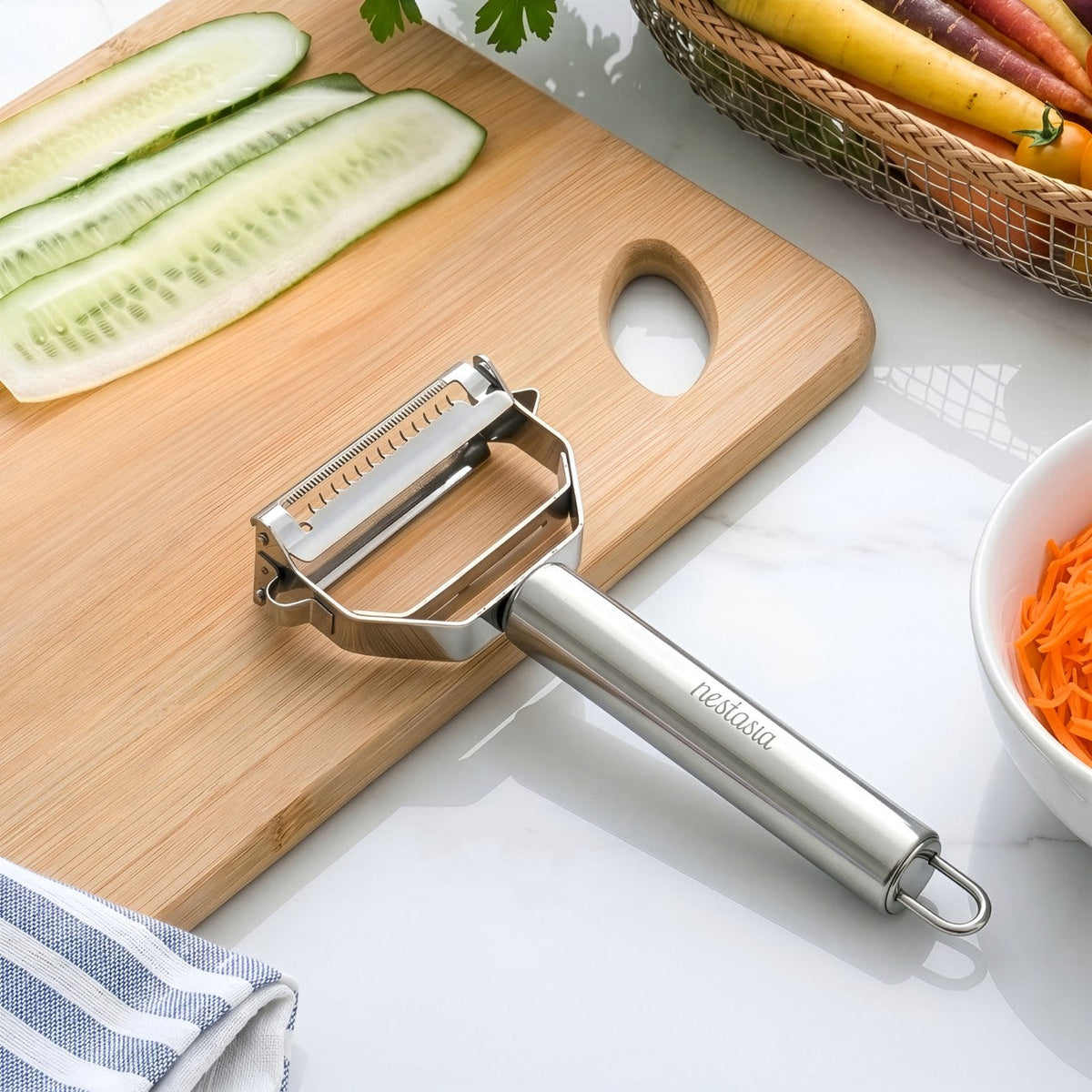 Dual Blade Julienne Peeler Nestasia