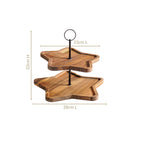 Star 2 Tier Wooden Cake Stand Nestasia