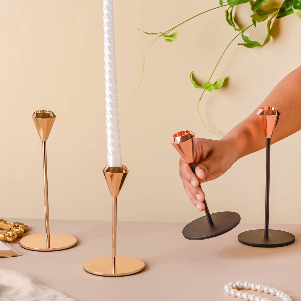 Modern Candle Holder Set of 2 Nestasia