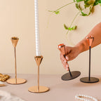 Modern Candle Holder Set of 2 Nestasia