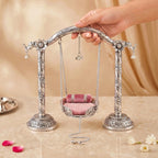 Pure Brass Silver Plated Jhula For Laddu Gopal Nestasia