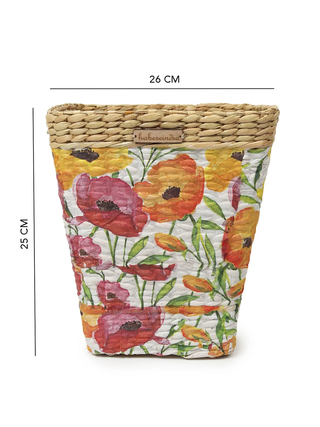 Natural Seagrass Waste Bin for Living Room, Bedroom, and Workspace Decor