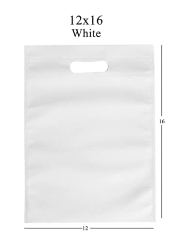 GOKULESS MART D Cut Cloth Carry Shopping Bag (16 X 21 Inch), White, Pack of 50 | Gift, ECO Friendly, Reusable Hand Bag For Grocery,Cloth, Cotton