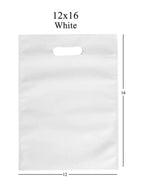 GOKULESS MART D Cut Cloth Carry Shopping Bag (16 X 21 Inch), White, Pack of 50 | Gift, ECO Friendly, Reusable Hand Bag For Grocery,Cloth, Cotton