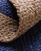 Woven Multicolor Rectangular Jute Rug For Everyday Use