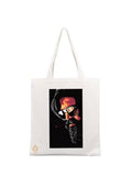 TAJNAN Reusable Tote Bags|100% Organic Cotton Grocery Bag|Eco-Friendly, Multi-Purpose Bag|Sturdy Canvas Bag with 15kgs Capacity | Multiple Stylish Designs,Pack of 1 (KGF1) - Best Gift for Valentines