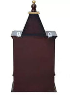 Wooden Temple for Home Shop Office | Art and Craft | Puja Mandir | Wall Hanging and Table Top | Brown | 23L x 16W x 54H Centimeters