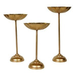 LUXURY LODGE Decorative Urli Bowl Tealight Holder Stand Set of 3 | Floating Diya Stand Home Decor Showpiece for Decoration | Diwali and Pooja