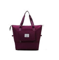 Viyaro Polyester Foldable Tote Bag | Expandable Design with Dry & Wet Separation, Waterproof Fabric, Multiple Pockets with Zipper & Lightweight Shoulder Carrying Comfort | Convenient Choice—Purple