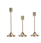 wisied Gold Taper Candle Holders: Tall Candlestick Holder for Table Centerpiece Set of 3 Metal Candles Stick Holders Stand Wedding Decor