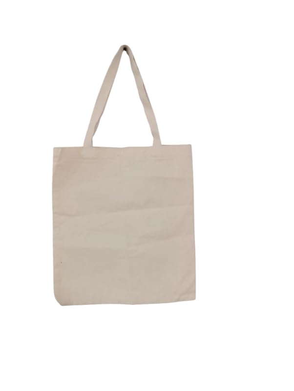Classic Off-White Plain Tote Bag | 40.64 x 35.56 cm | 220 GSM Cotton | Eco-Friendly Reusable Carry Bag for Shopping, Gifting & Everyday Use Pack of 15
