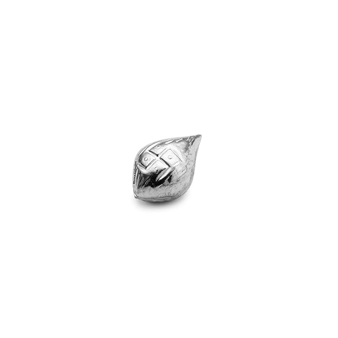 DHRUVS COLLECTION 925 Silver Nariyal - Coconut for Pooja, Temple Decoration & Gift Purpose (Single Piece, 1 Gram)