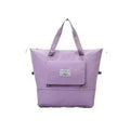 Viyaro Polyester Foldable Tote Bag | Expandable Design with Dry & Wet Separation, Waterproof Fabric, Multiple Pockets with Zipper & Lightweight Shoulder Carrying Comfort | Convenient Choice—Lavender
