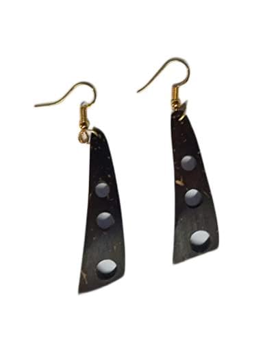 VEBAS® Coconut shell earring, Handmade earrig, Natural coconut fashion Jewellery