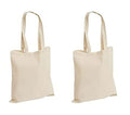 Mezco Reusable Natural Cotton Blank Grocery Shopping Cloth Bags | Canvas Tote Blank Washable Plain Cloth Multipurpose Bag for Girl's (Off White) (Pack Of 2)