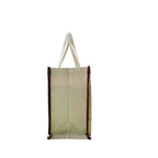 BBGRO Big Eco Cotton Canvas Shopping Bags for Carry Milk Grocery Fruits Vegetable with Reinforced Handles jhola Bag - Kitchen Essential (17.5 inch x 13 inch x 7 inch) Pack of (2)