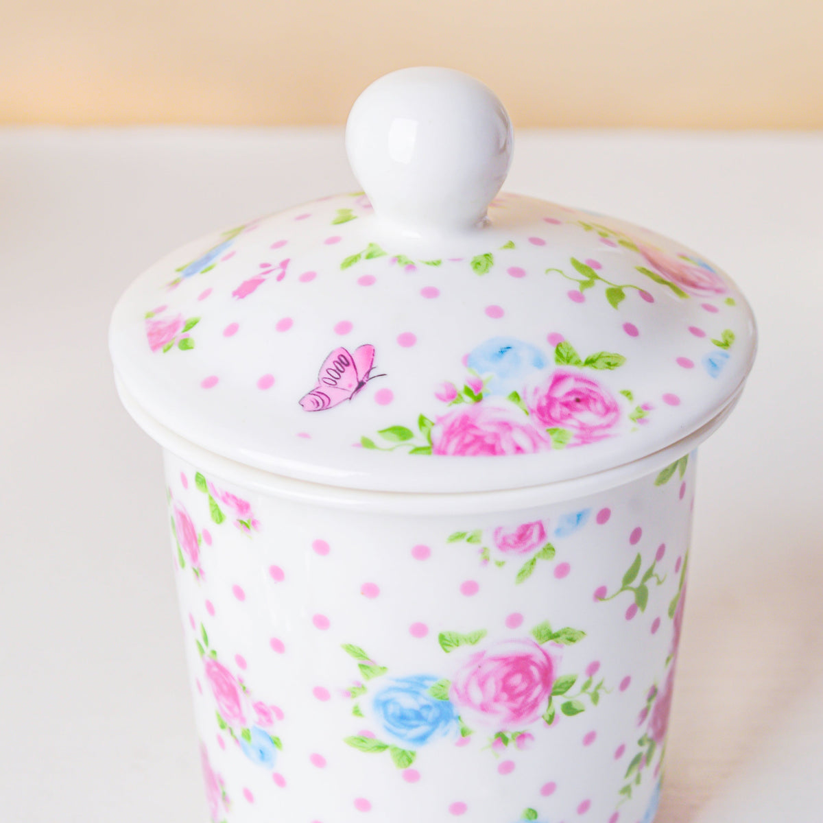 Magnolia Pink And Blue Glass Teapot With Warmer Base 700 ml Nestasia