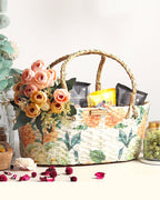 Decorative Seagrass Round Basket for Gifting and Fruit Storage