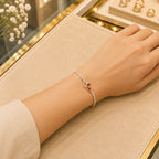Leaf & Vine Tennis Bracelet for Women | CZ Stones, Gold-Tone Clasp Vedansh Craft