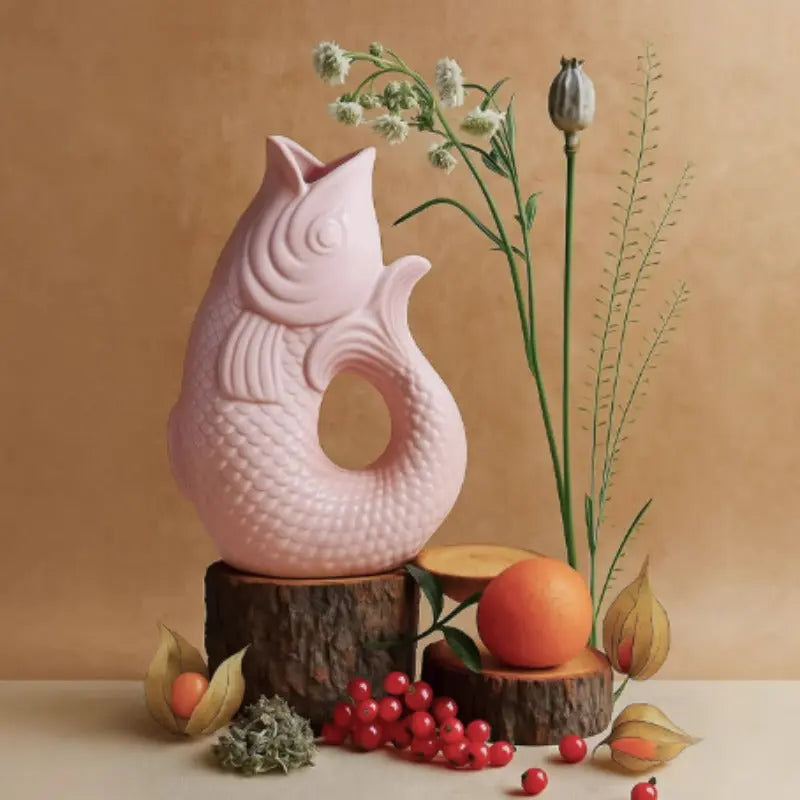 Ceramic Fish-Shape Flower Arrangement Vase For Sophisticated Home Decor Detox Program
