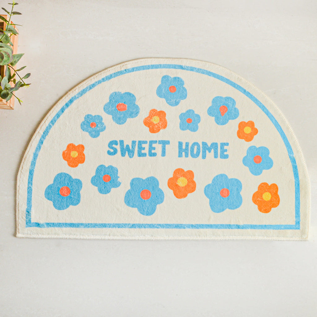 Small Flowers Semicircle Rug Nestasia