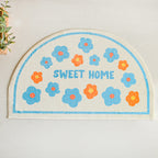 Small Flowers Semicircle Rug Nestasia
