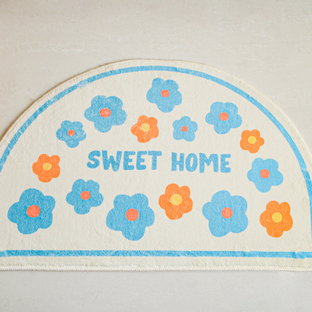 Small Flowers Semicircle Rug Nestasia