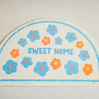 Small Flowers Semicircle Rug Nestasia
